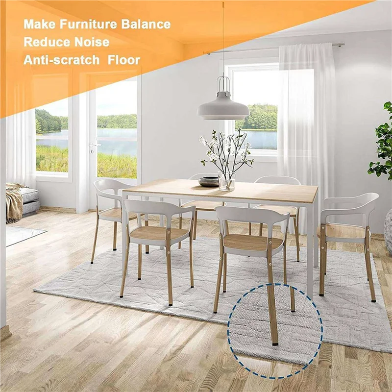 ABUP-64 PCS M6 Thread Adjustable Furniture Levelers Screw In Chair Feet Adjustable Furniture Feet Leg Levelers