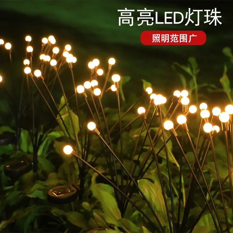 Imagem -03 - Iluminação Exterior Solar Firefly Decoração de Jardim Impermeável Paisagem Solar Light para Jardinagem ao ar Livre 10led Pcs 10 Pcs