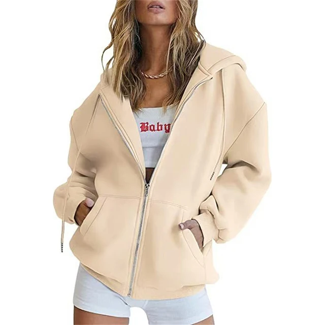 Spring Autumn Winter Fashion Zipper Hoodies Women Cardigan Coat Daily Long Sleeve Tops Versatile Casual Hoodies Women Sweatshirt 4 Spring Autumn Winter Fashion Zipper Hoodies Women Cardigan Coat Daily Long Sleeve Tops – view 4