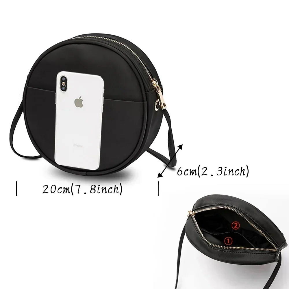 Bags for Women Tote Bag Round Bag Korean Version Commuter Bags  Pattern Series Canvas Ladies Students Crossbody Bags