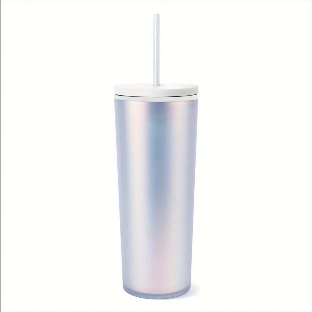 

(3-Pack) 24oz Double Wall Plastic Tumblers, Classic Insulated Cups for Iced Drinks & Summer Parties.