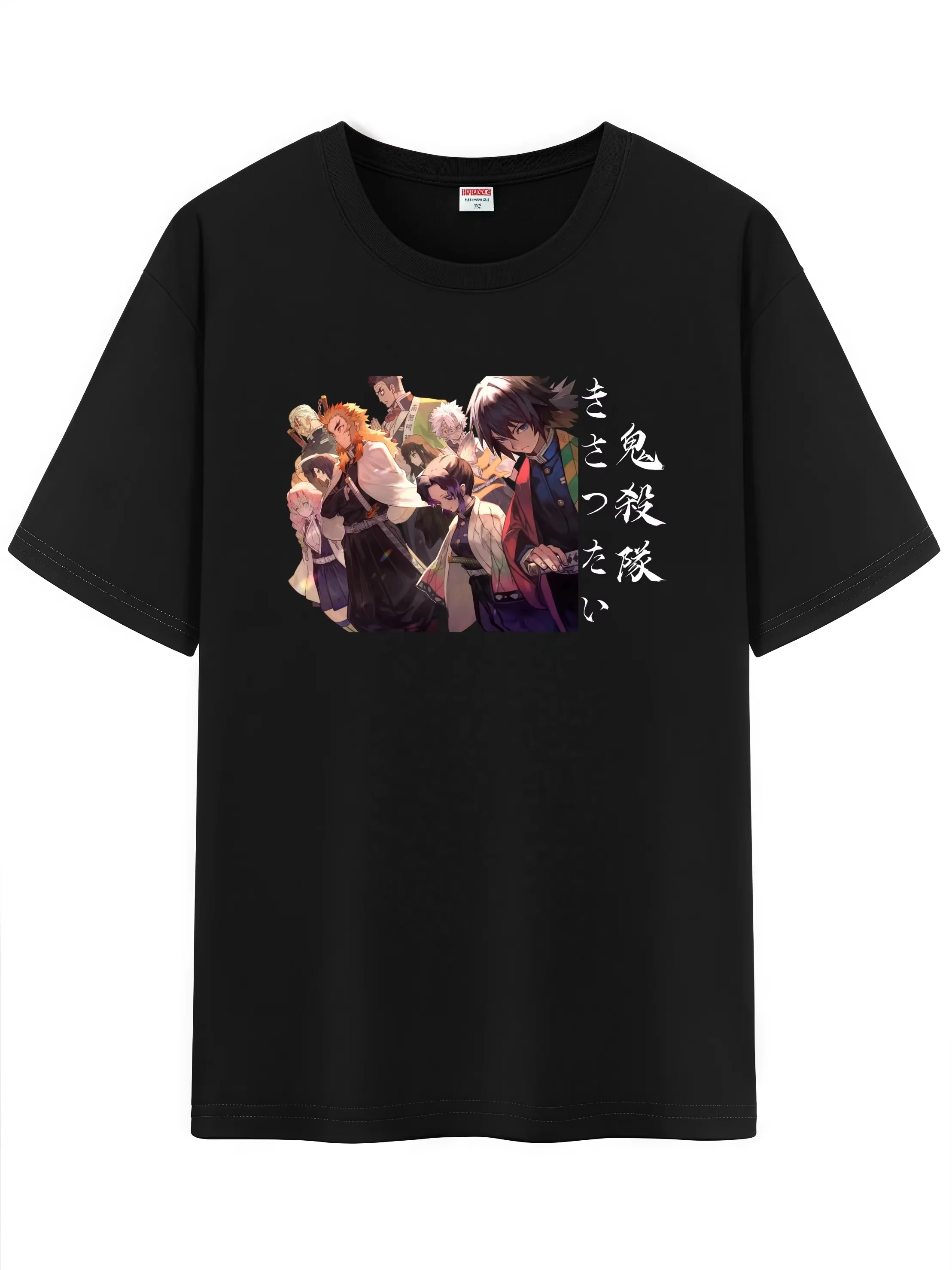 

Ghost Slayer Mitsuri Kanroji Unisex Pure Cotton T-shirt 2026 Summer Anime Print Loose Casual Parent-child Short Sleeved Shirt