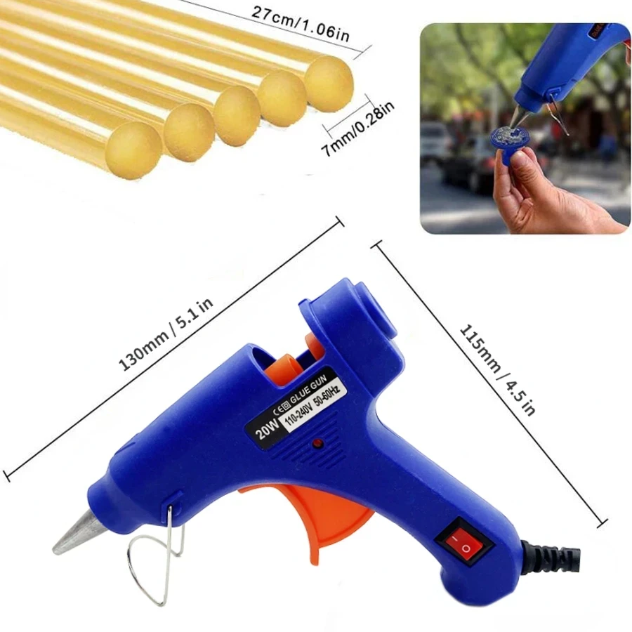 New Car Dent Puller Repair Tools EU Plug Glue Gun Set Body T-Bar Dent Remover Sheet Metal Multiple Size Suction Cup Puller Kit