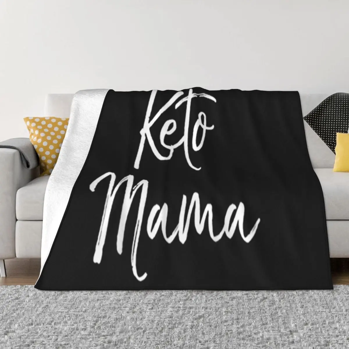 Beautiful Cute Keto Mom Quote Funny Ketones Gift For Women Keto Mama Original Throw Blanket