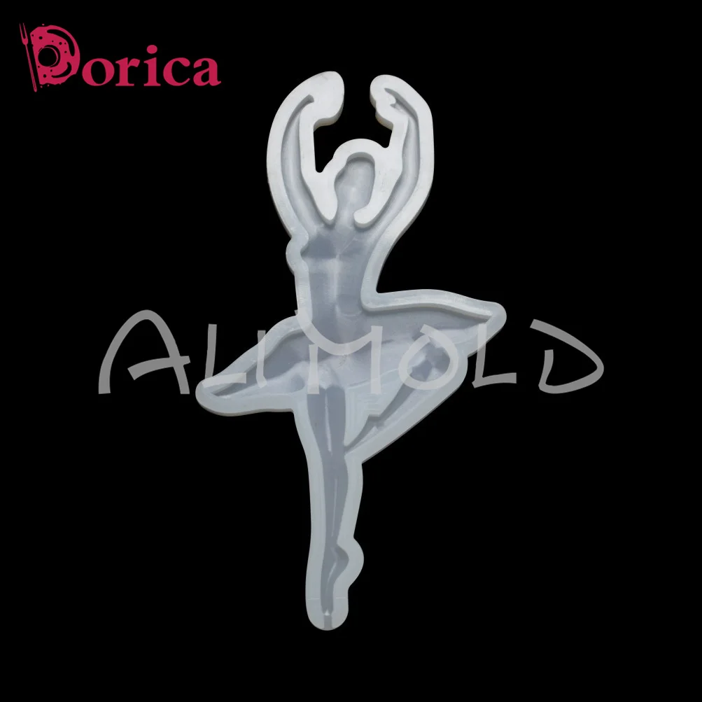 Dorica Ballet Girl Chocolate Resin Mold Epoxy Lollipop Silicone Mould Cake Decorating Tools Kitchen Accessories Bakeware