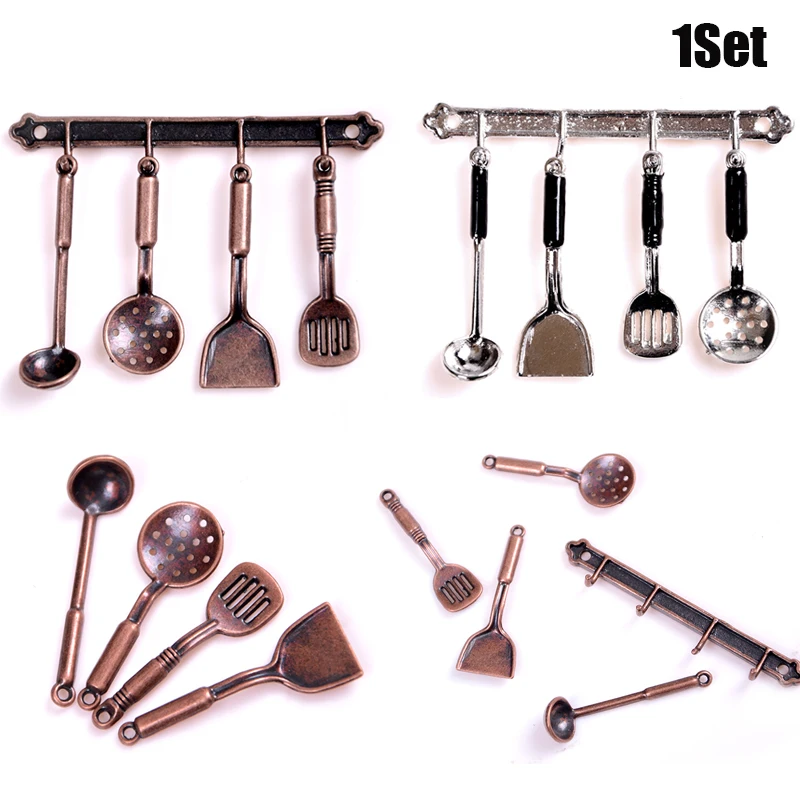 1세트 인형집 미니어처 액세서리 미니 삽 국자 보관함 시뮬레이션 가구 주방 용품 장식용