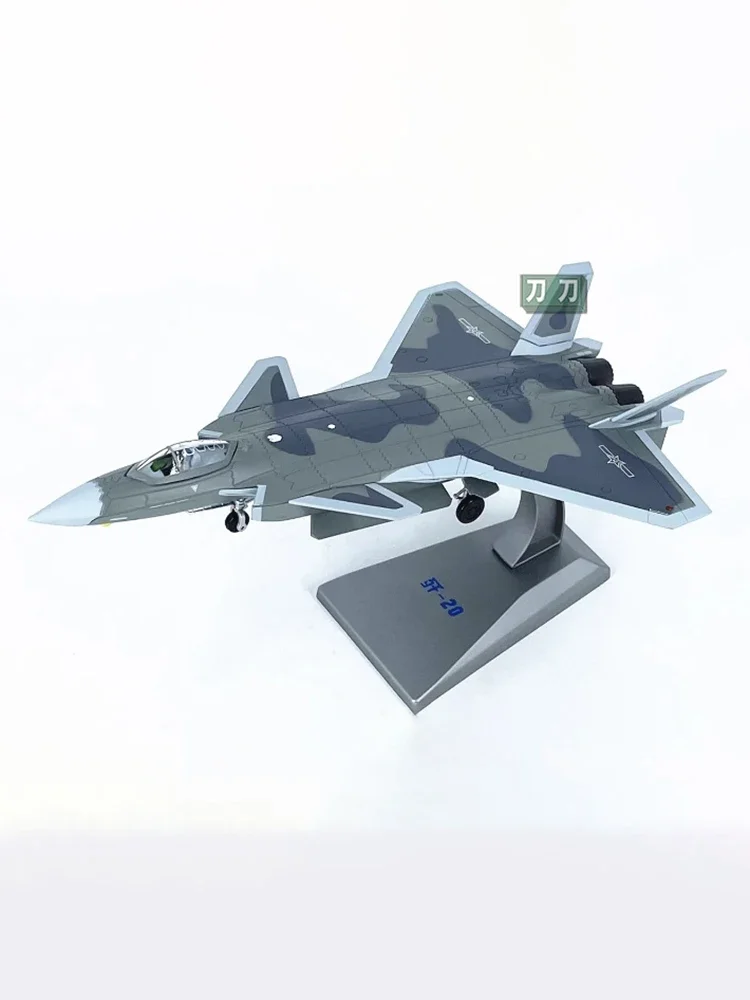 Diecast 1:100 Scale Chinese J-20 fighter stealth aircraft Alloy Finished Model Toy Static Decoration Souvenir Gifts For Adult