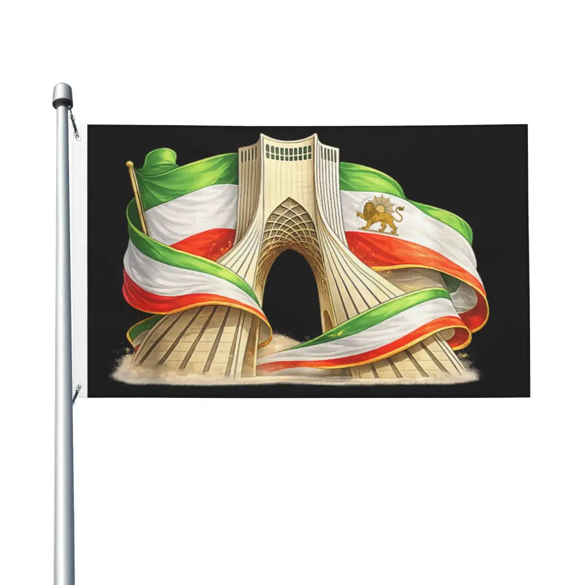 Iran Meydan Shahyad Meydan Azadi Azadi Tower Flag 3x5 ft Custom Flags Banner with 2 Grommets for Hanging For Home Decoration