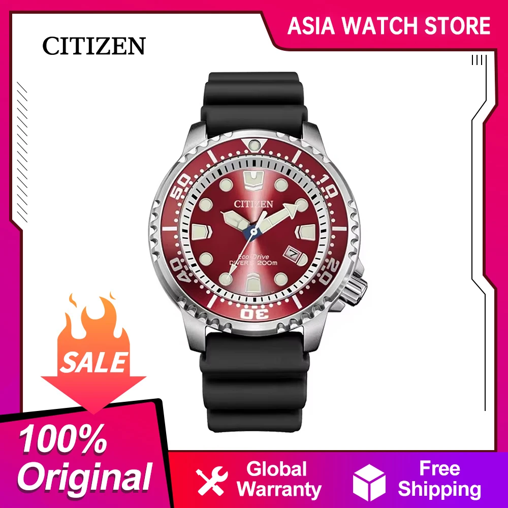 CITIZEN Original Japanese watch Eco-Driver Fashion Luminous 20Bar Waterproof Leisure Watchs dive watch BN0159-15X