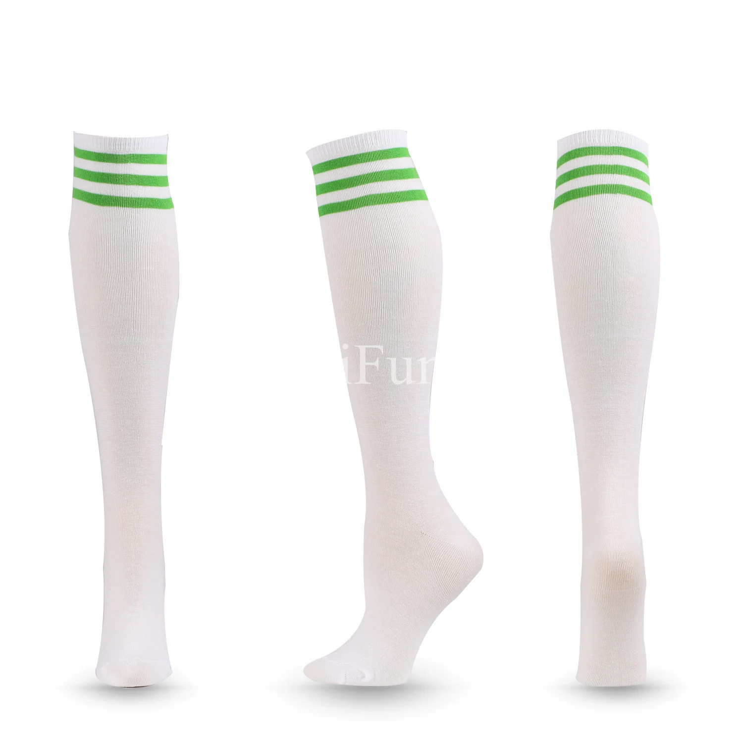 Unisex Kompressionssocken Fußballsocken Rutschfeste lange Röhre Kniestrümpfe Socken Gestreifte Fußballsocken Laufsportsocken – Detail 22
