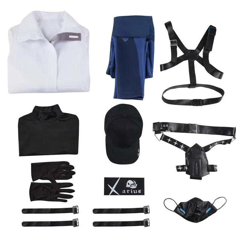 xixixi Game Blue Archive Jomae Saori Cosplay Costume Wigs Fancy Outfit with Hat Halloween Costumes for Women Long Trench Suit