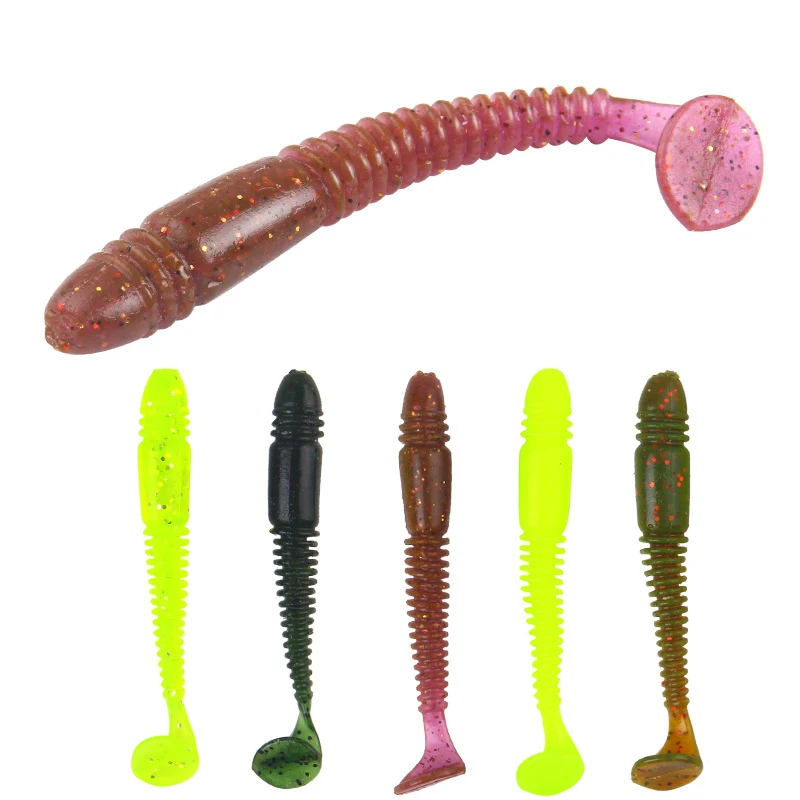 

10pcs Silicone Soft Bait 7.5cm 3.1g Wobbler for Bass/Pike Crankbaits Fishing Artificial Swimbait Moving Bait For Fish