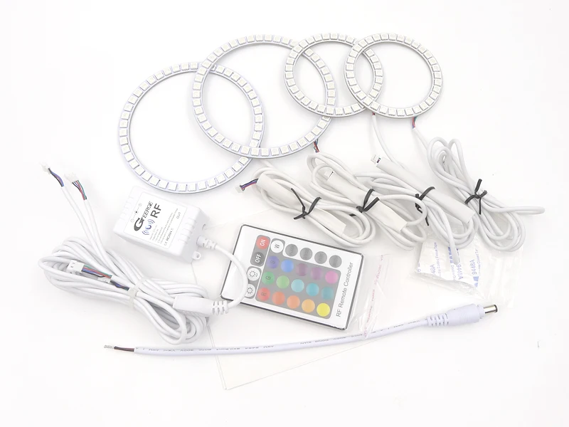 フィアットクーペ1993-1999 2000 RFリモートBluetooth対応APPマルチカラー超高輝度RGB LEDエンジェルアイキットハローリング