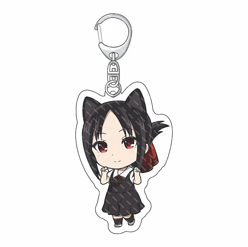 Kaguya-sama Love Is War Anime Figures Shinomiya Kaguya Cosplay Acrylic Keychains Cute Bag Keyring Fasn Birthday Gifts 6CM