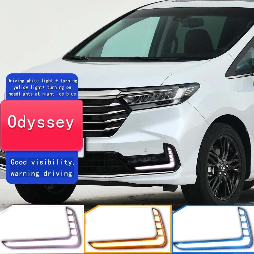 

2PCS For Honda Odyssey 2022 LED Daytime Running Light Yellow TurnSignal Indicator Light Bumper LED DRL
