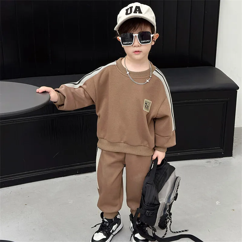 

Boys Sweatshirts +Pants Kids Suits Cotton 2PCS/Set 2024 Soft Spring Autumn Cotton Sportswear Suit Tracksuits Outfits Children Cl