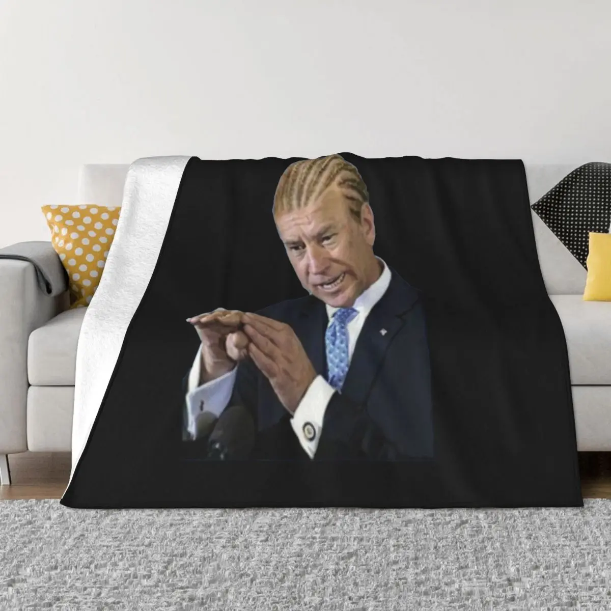 Joe Biden You Aint Black Political Racist Sleepy Joe Election 2020 Tee Anime Throw Blanket