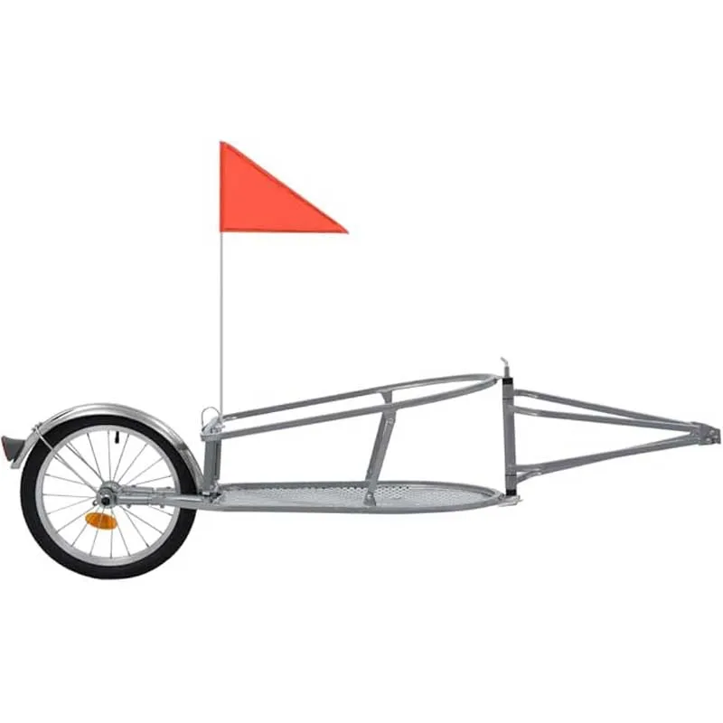 Luggage Bicycle Trailer with Bag Orange and Black, Bicycle Trailer, Load Trailer, Hand Trolley, Bicycle Load Trailer, Cargo Bike