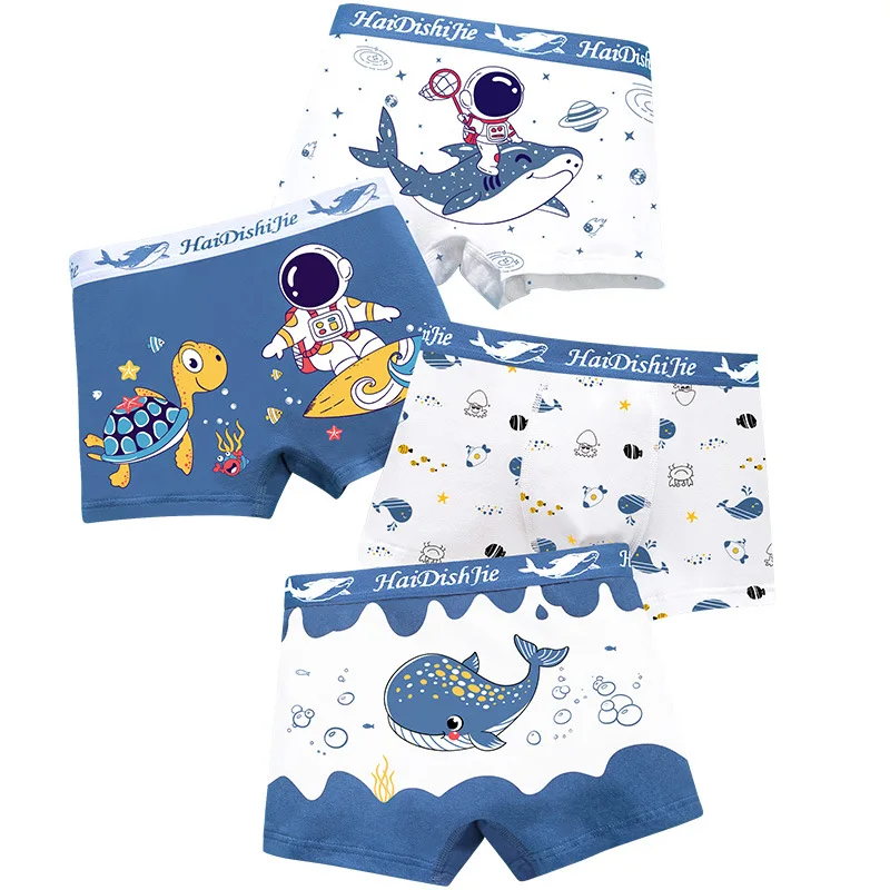 الأولاد القطن سراويل بوكسر 4 قطعة لا قرصة المؤخرة الصبي القطن قسم رقيقة شقة السراويل الطفل السروال الأطفال قيعان