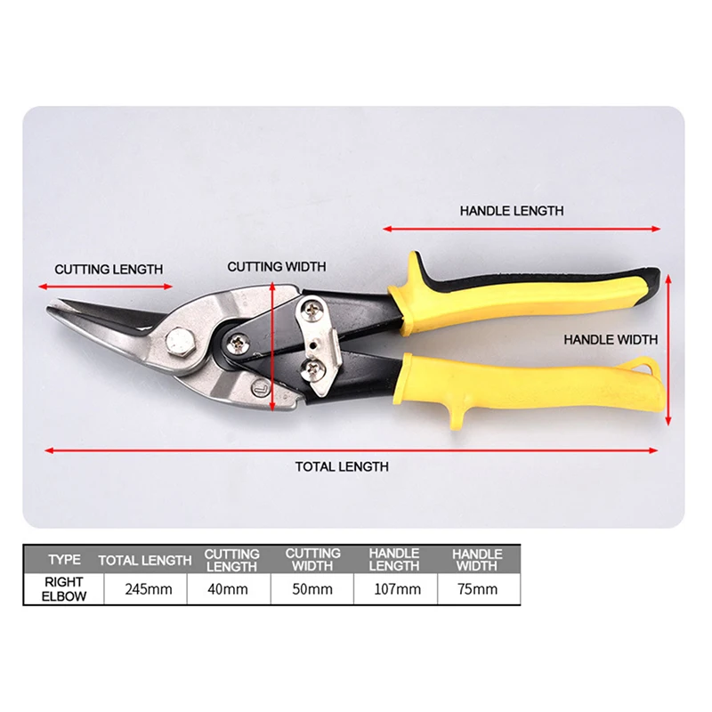 

Aviation Snips For Cutting Iron Metal Sheet Plate Cut Shear Household Hand Cutting Tools Metalworking Tin Sheet Metal Scissor