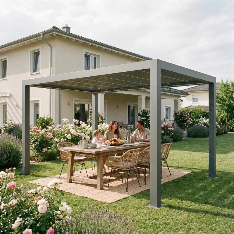 Hot Sale Eco-Friendly Aluminum Powder Coated Customizable Sunshade Pavilion Factory