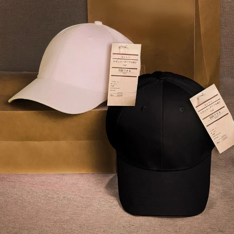 قبعة لوحية خفيفة الوزن من القطن الخالص بنسبة 100% غير مطبوعة، قبعة حماية من الشمس الموسمية، قبعة منقار البط في الهواء الطلق، قبعة بيسبول على الطراز الياباني