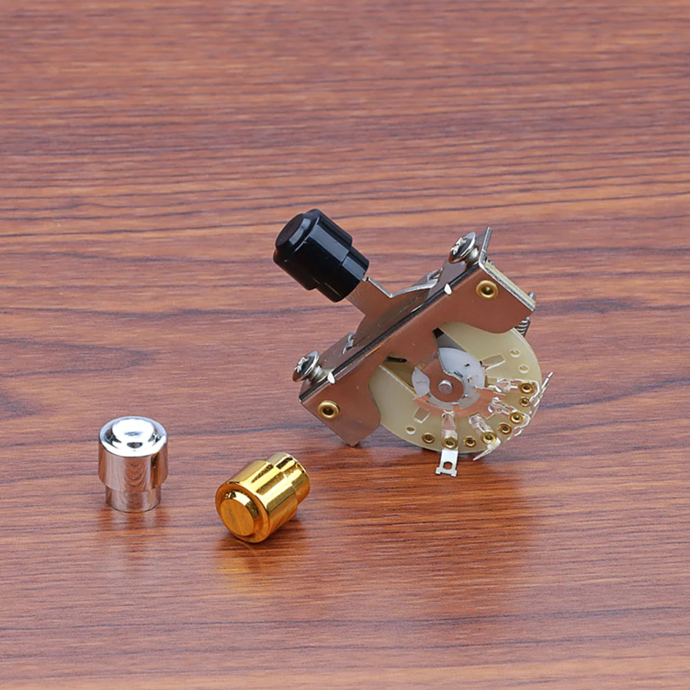

1 set Guitar Switch Cap Electric Guitars Pickup Selector Metal Toggle Tips Parts Accessories Durable Reliable Five Gear Design