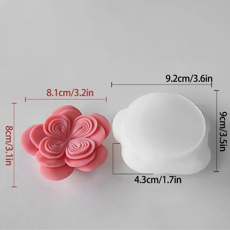 Flexibele Rose Epoxy Hars Craft Mold Bloem Siliconen Mallen voor het versieren taarten en het maken zeep. Chique hars