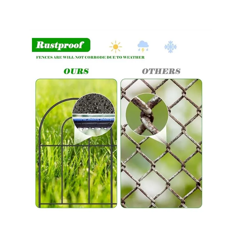 5pcs Decorative Garden Fence Rustproof Metal No Dig Fence, Garden Fencing Animal Barrier, Flower Fences and Borders for Dog