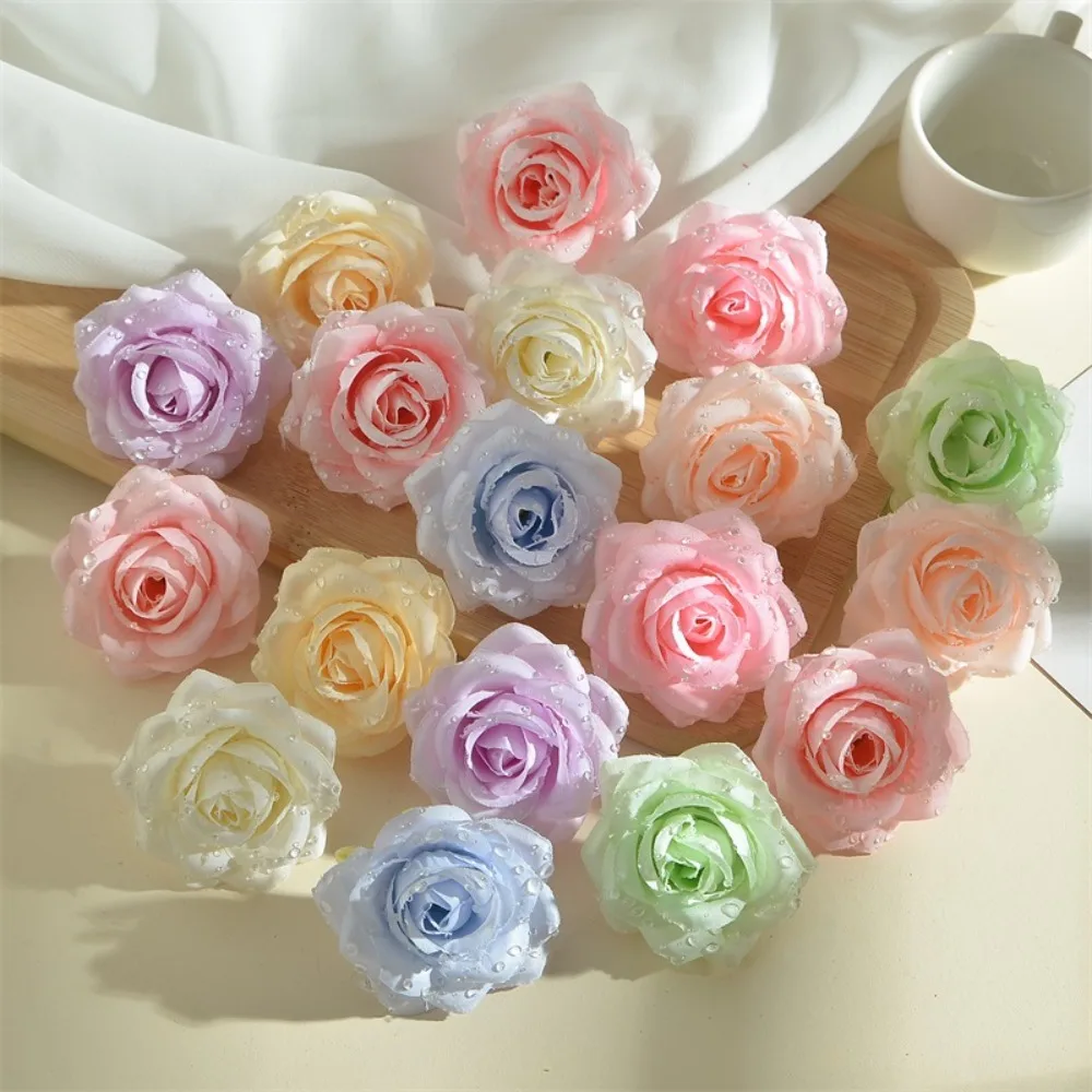 

10pcs 5.5cm Artificial Flowers Silk Rose Flower Head DIY Wedding Party Home Table Decorations
