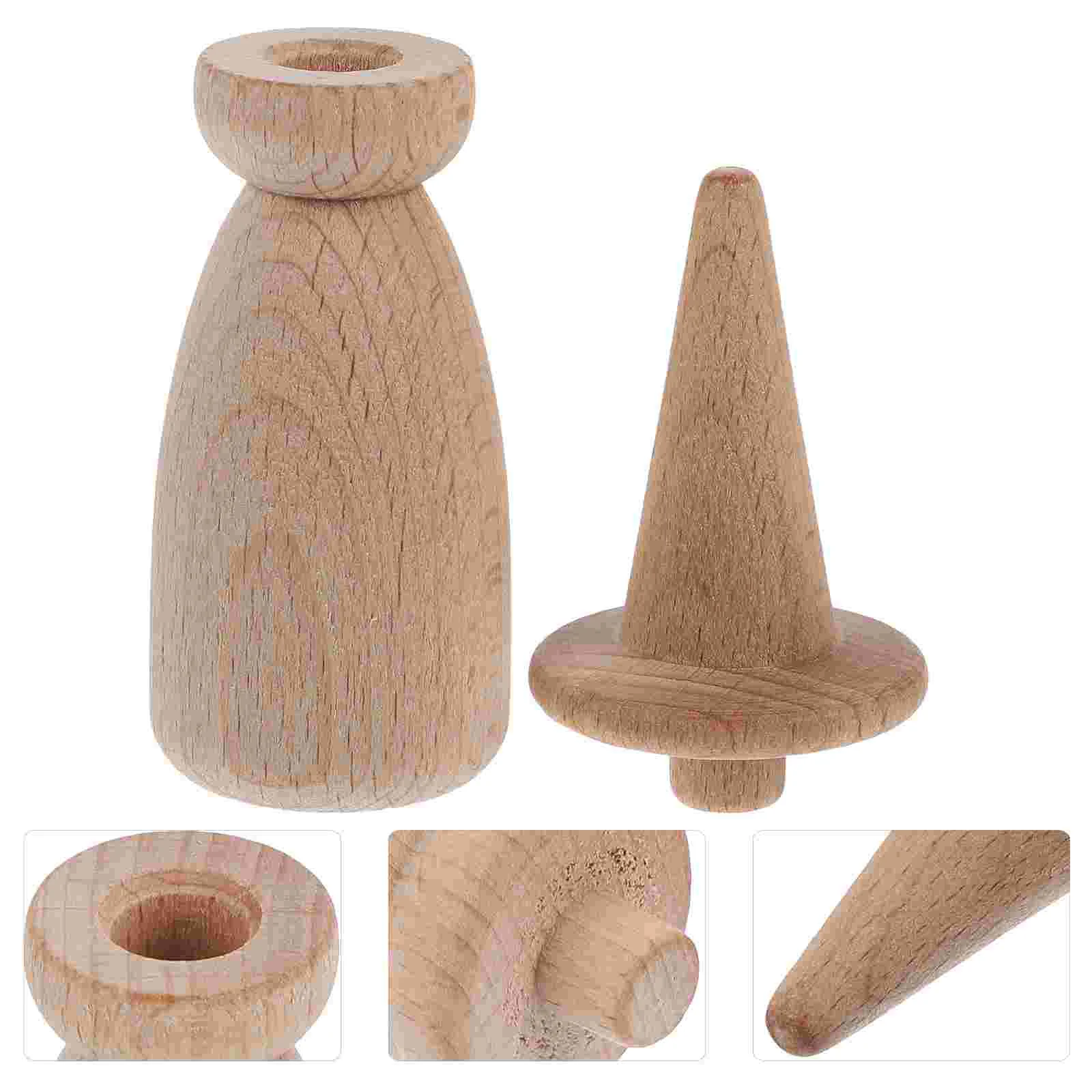 

Wooden DIY Peg Dolls Unpainted Ornament Blank People Figures for Kids Unfinished