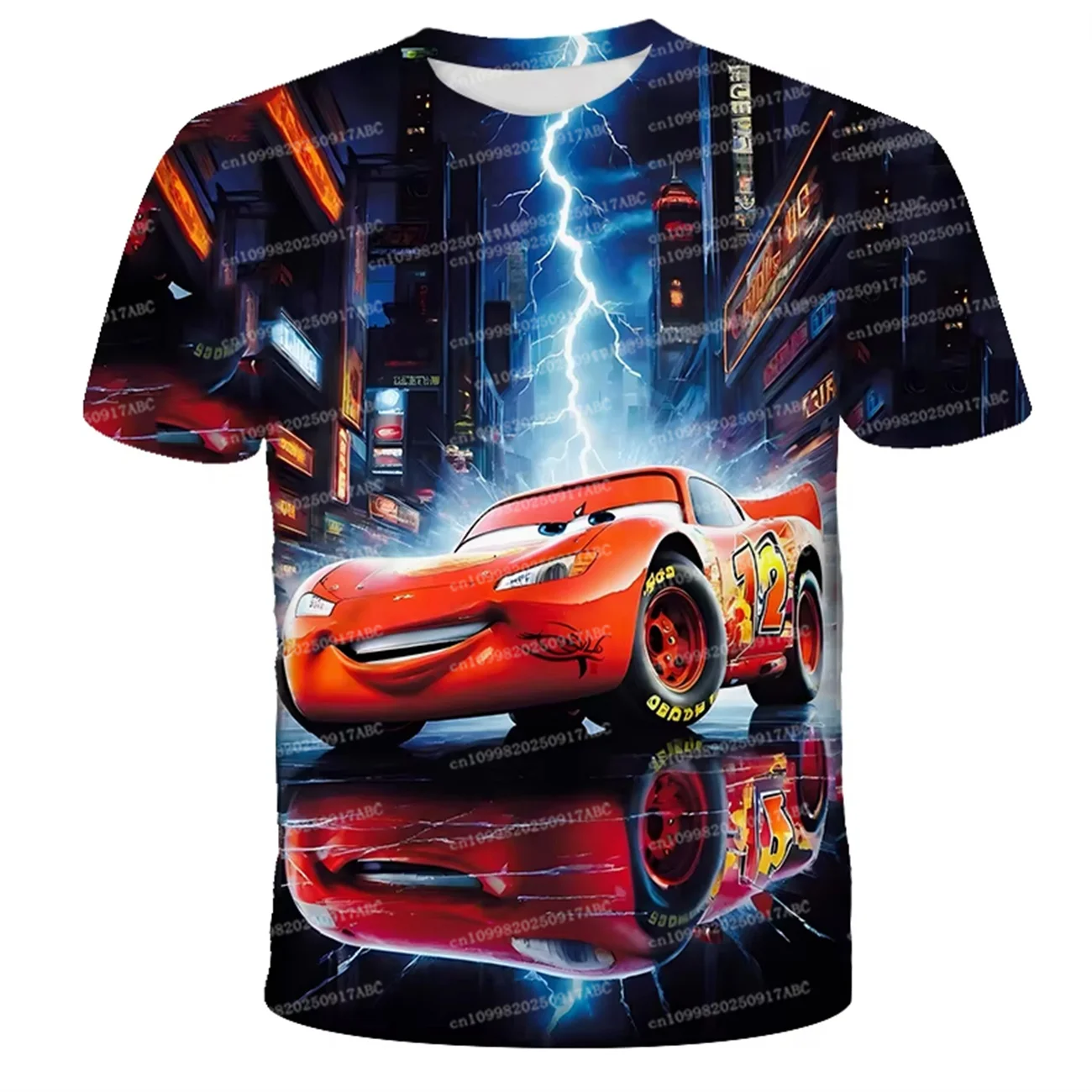 الصيف الرجال تي شيرت Y2K أنيمي ديزني 95 البرق ماكوين سيارات غالاكسي ثلاثية الأبعاد طباعة متعة تي شيرت للأطفال النساء k قمصان قصيرة الأكمام الملابس #2