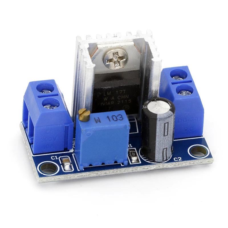 Lm317 Verstelbare Spanningsregelaar Vermogensmodule DC-DC Omzetter Downvoltage Board Verstelbare Lineaire Regelaar