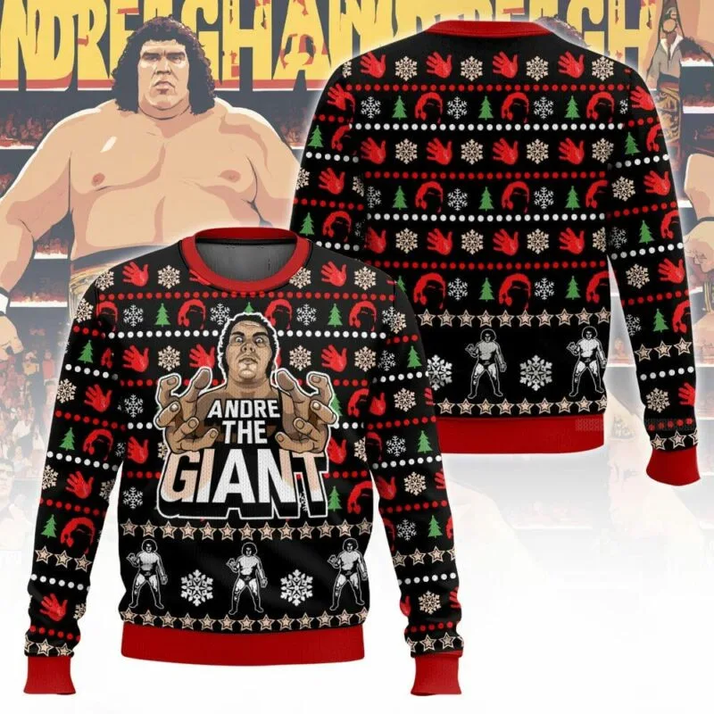 أندريه The Giant Ugly سترة المصارع الشهير للرجال المنافسة الرياضية المشجعين هدية عيد الميلاد قميص رياضي نسائي