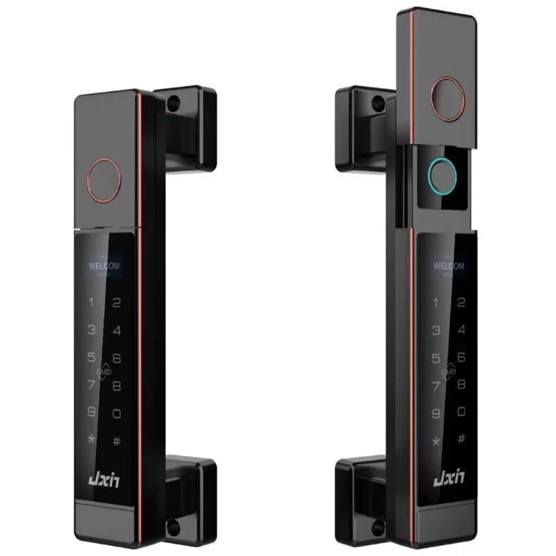

[2026]Double-Sided Courtyard Smart Door Keyless Entry Waterproof Outdoor Aluminum House Fingerprint Swipe Push-Pull Anti-Theft F