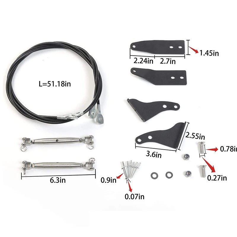 Limb Risers Kit Through The Jungle Protector Obstacle Eliminate Rope For Jeep Wrangler JK 2007-2018 Accessories