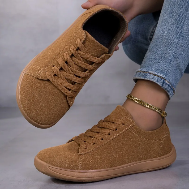 New Wide Toe Barefoot Shoes for Women Zero Drop Minimalist Sneakers Soft Sole Casual Walking Shoes Women Versatile Flat Shoes