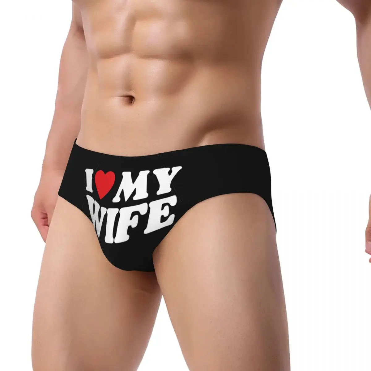 Custom Men I Love My Wife Men Panties Stretch Briefs Underwear