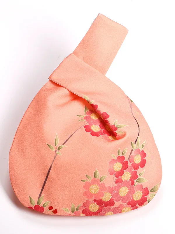 1 stücke niedlichen japanischen Kinder Kimono Zubehör weibliche Handtasche Kordel zug Tasche Blume gedruckt Münz geldbörse Frauen Mädchen Geschenk