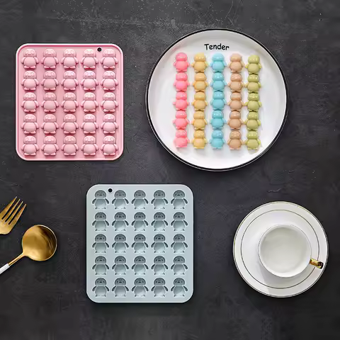 25-hole Penguin Shape Silicone Mold Cartoon Animal Fudge Ice Grid Chocolate Mold Epoxy Resin Mold Cake Decoration Accessories