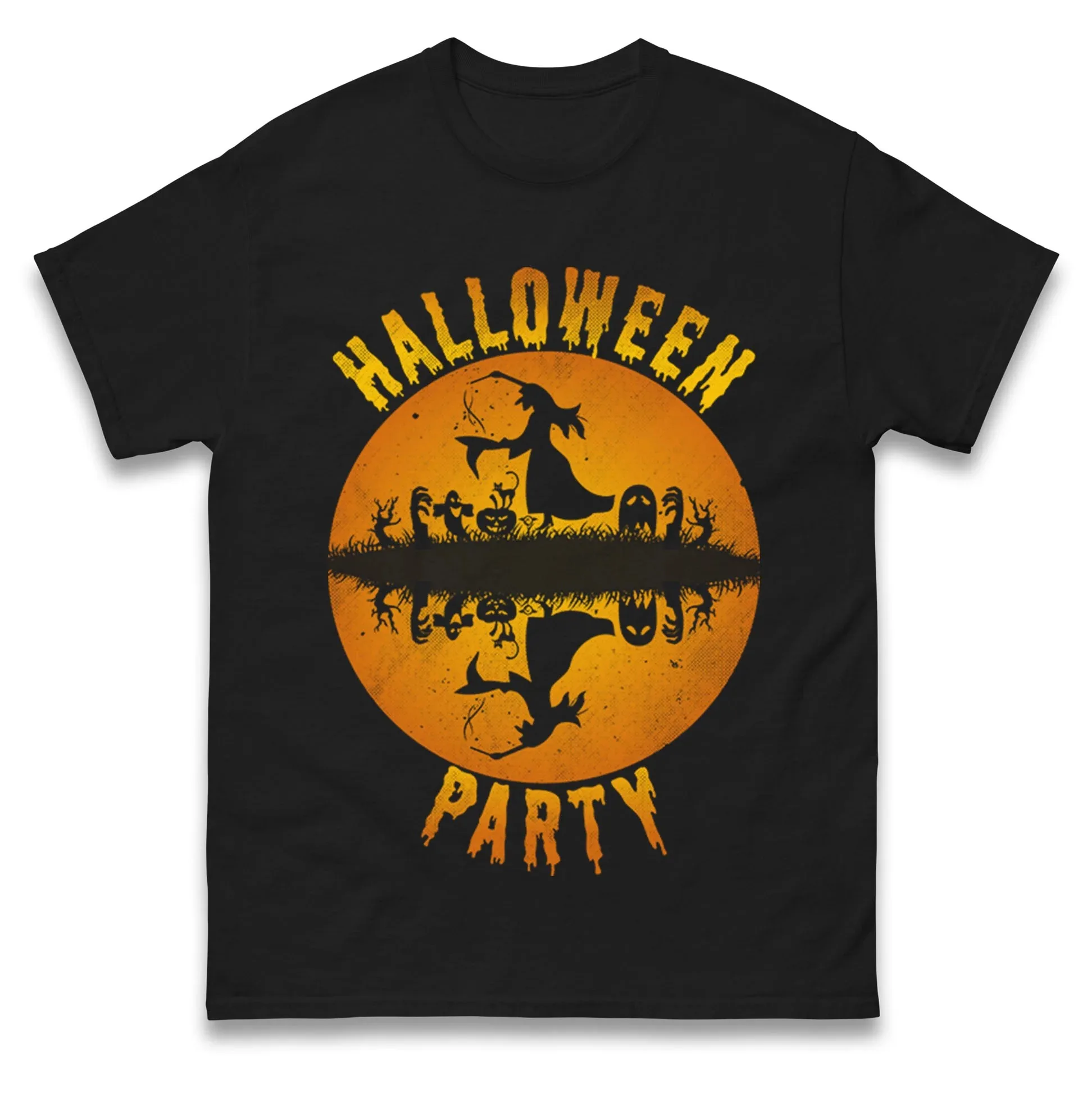 

Scary Witch Halloween Party T-Shirt Men Women Round Neck Short Sleeve Cotton Tees Retro Hip Hop Y2k T-shirt Tops Men's Clothing