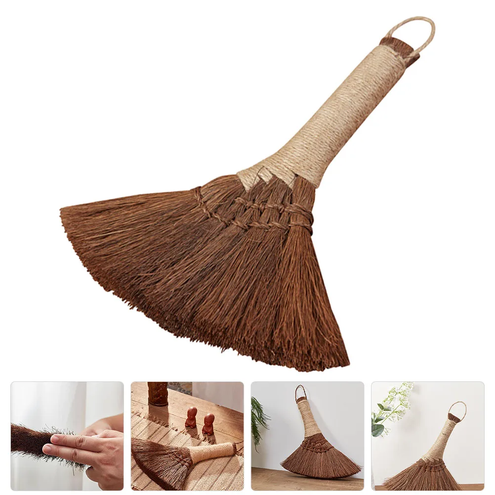 Palm Broom Desktop Broom Household Cleaning Accessory Sofa Bed Cleaning Broom Small Broom Bamboo Short Handle Desk Dust Broom