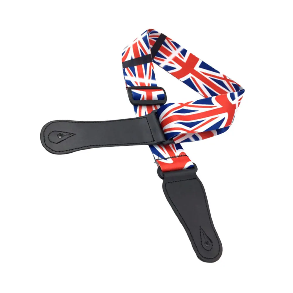 

1Pcs Guitar Strap Union Flag Unique Adjustable Shoulder Sling for Electric Bass Folk Wooden Guitar Convenient Music Accessory