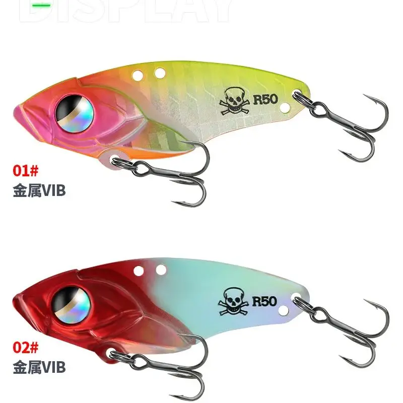 NUNATAK Leurre VIB Métallique 5g/7g/10g/14g, à Tremblement Haute Fréquence, pour Black-bass, Minnow Rigide, Leurre pour Truite, Leurre Coulant, Leurre Marin Luminescent