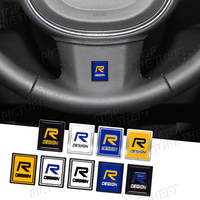 R Design Logo For Volvo V60 S60 XC70 XC40 XC60 EX30 S80 V70 3D Metal Badge Decal Car Steering Wheel Emblem Sticker Accessories