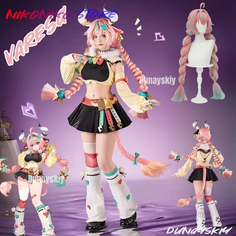 Juego de anime Genshin Impact Varesa ssiDisfraz de mujer sexy Conjunto completo Ropa de juego de rol para fiesta de Halloween S-XL