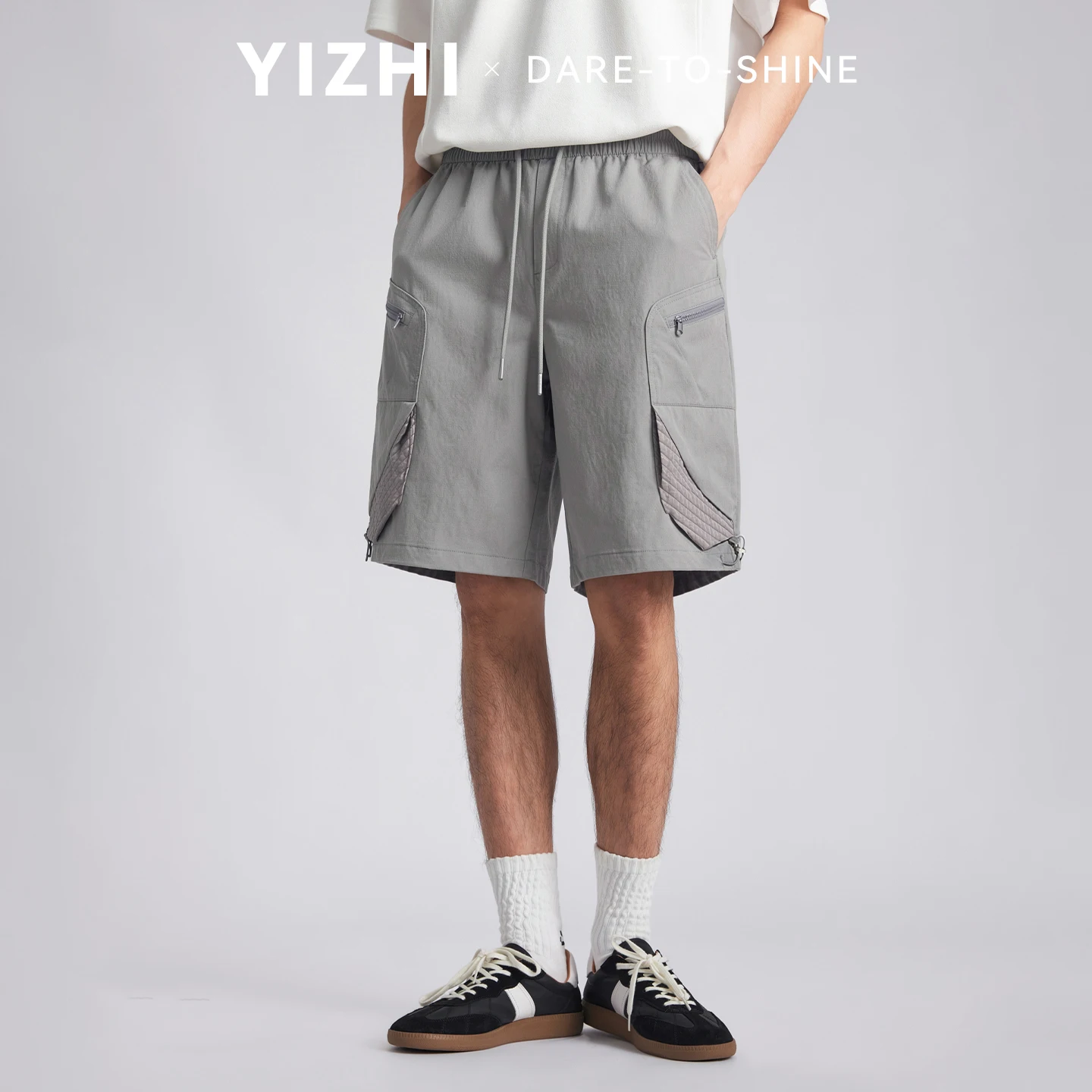 Fashion Men Quick Dry Breathable Outdoor Cargo Shorts 2026 Summer Loose Multi Pocket Retro Casual Commute Five Points Shorts