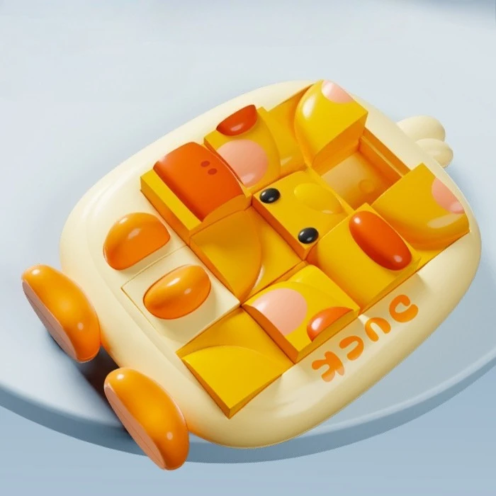 3D Cartoon Dier Huarongdao Kids Hand Oog Coördinatie Cartoon Dinosaurus Glijdende Puzzel Speelgoed
