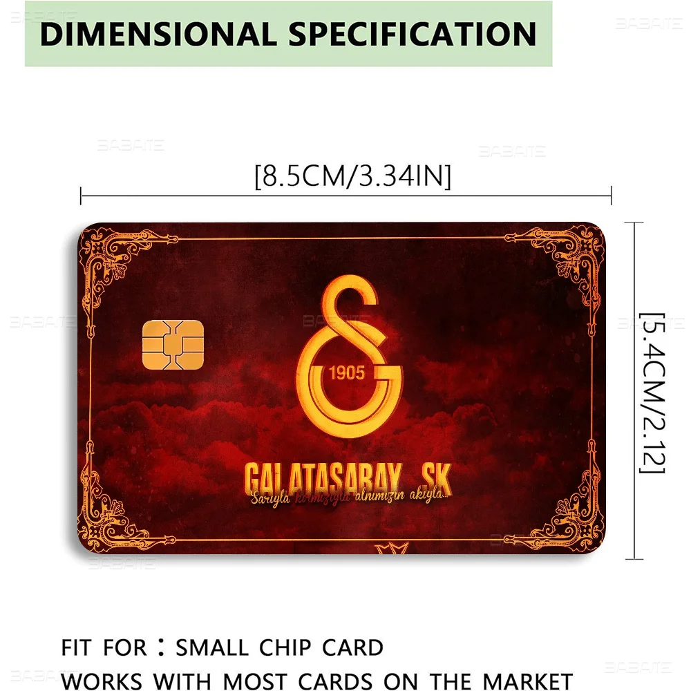 G-Galatasaray S-S.K. Anmie Sticker Film Skin Cover for Credit Card Debit Bank Card Front