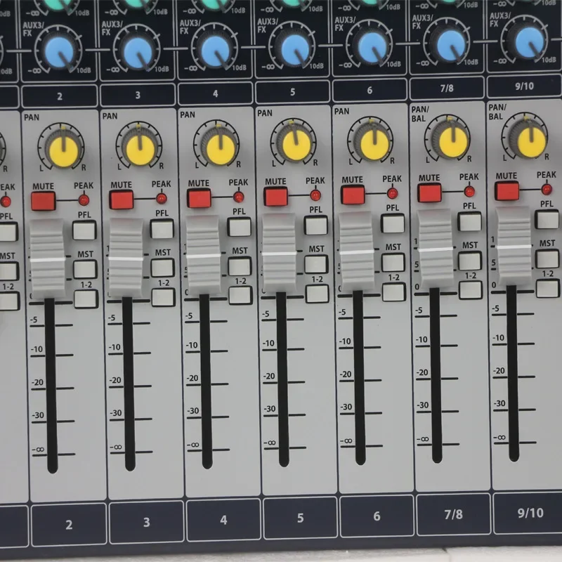 Best Seller Professional 10-Channel Powered Mixer Amplifier 10-Device Support 20Hz-20kHz Frequency Response Noise Audio Sound Ca